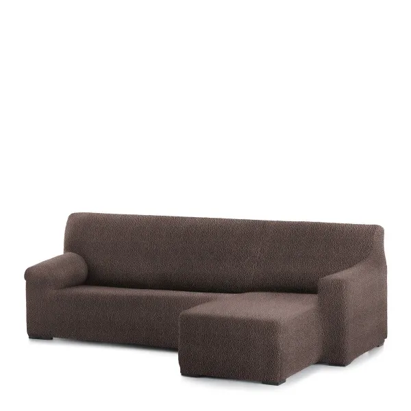 Right short arm chaise longue cover Eysa ROC Brown 120 x 120 x 360 cm