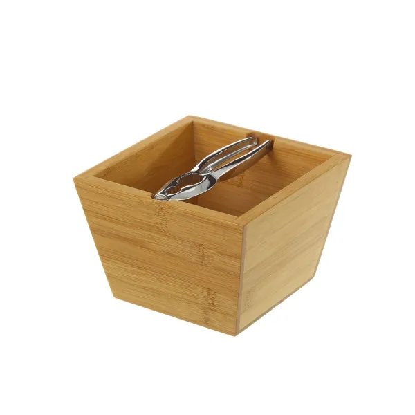 Riekstu knaibles Sudrabains Dabisks Metāls Bambuss 16 x 16 x 11 cm