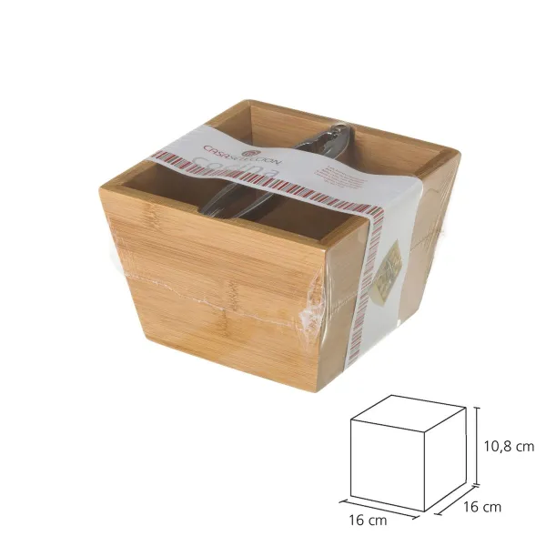 Riekstu knaibles Sudrabains Dabisks Metāls Bambuss 16 x 16 x 11 cm