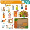 Christmas nativity set Woomax Wood 29,5 x 16,5 x 22 cm (20 Pieces) (6 Units)