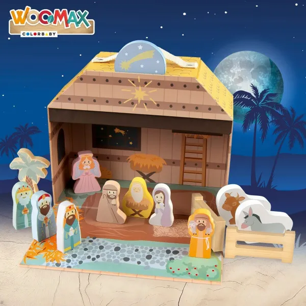 Christmas nativity set Woomax 24,5 x 20,5 x 24,5 cm (15 Pieces) (6 Units)