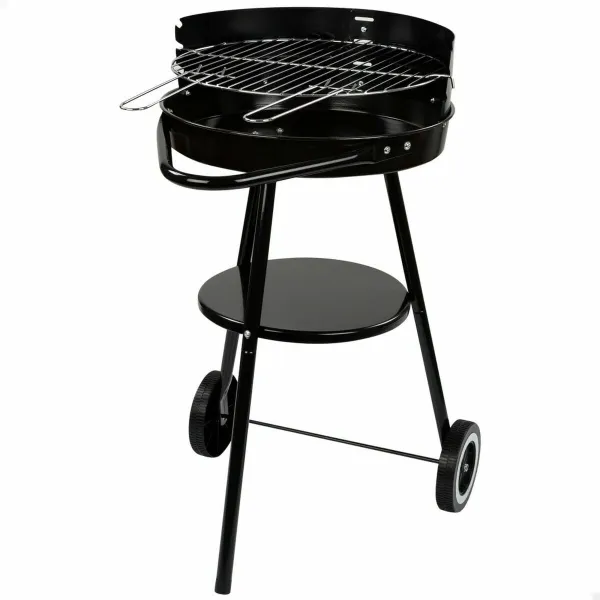 Coal Barbecue with Wheels Aktive Textilene 42 x 76,5 cm Black