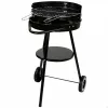 Coal Barbecue with Wheels Aktive Textilene 42 x 76,5 cm Black