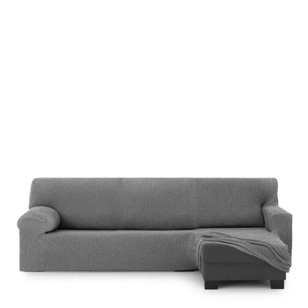 Right short arm chaise longue cover Eysa THOR Dark grey 110 x 110 x 310 cm