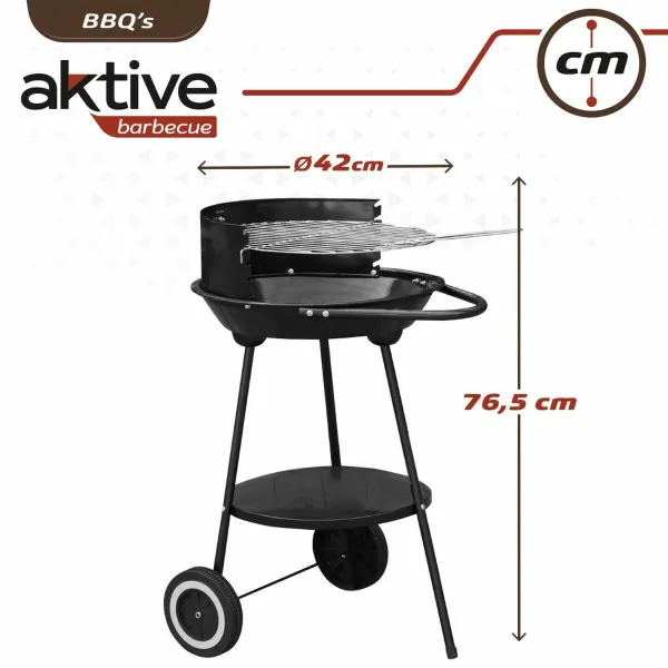 Hiiligrilli renkailla Aktive Textilene 42 x 76,5 cm Musta