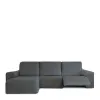 Right short arm chaise longue cover Eysa ROC Dark grey 120 x 120 x 360 cm