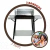 Hiiligrilli renkailla Aktive Emaloitu metalli 90 x 85 x 32 cm Musta