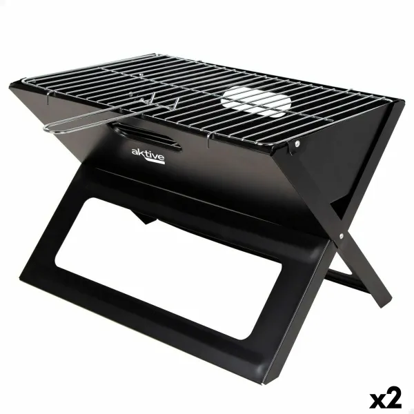 Nešiojamasis Barbekiu Aktive Juoda Plienas Geležis 45 x 30 x 29 cm