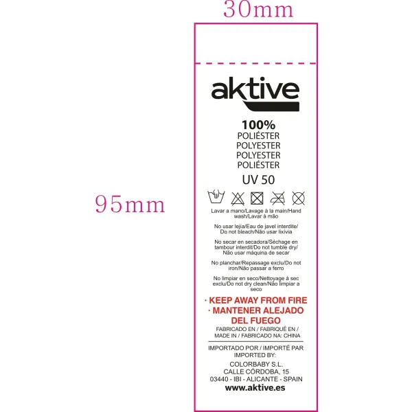 Skėtis nuo saulės Aktive Spalvotas 200 x 200 x 200 cm 200 x 203 x 200 cm (6 vnt.)