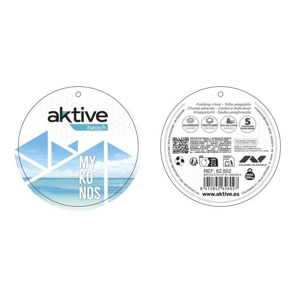Saliekamais Krēsls Aktive Mykonos 47 x 108 x 66 cm (4 gb.)