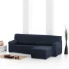 Right short arm chaise longue cover Eysa ROC Blue 120 x 120 x 360 cm