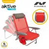 Saliekams Krēsls ar Galvas Balstu Aktive Menorca Sarkans 51 x 76 x 45 cm (2 gb.)