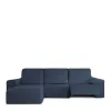 Right short arm chaise longue cover Eysa ROC Blue 120 x 120 x 360 cm