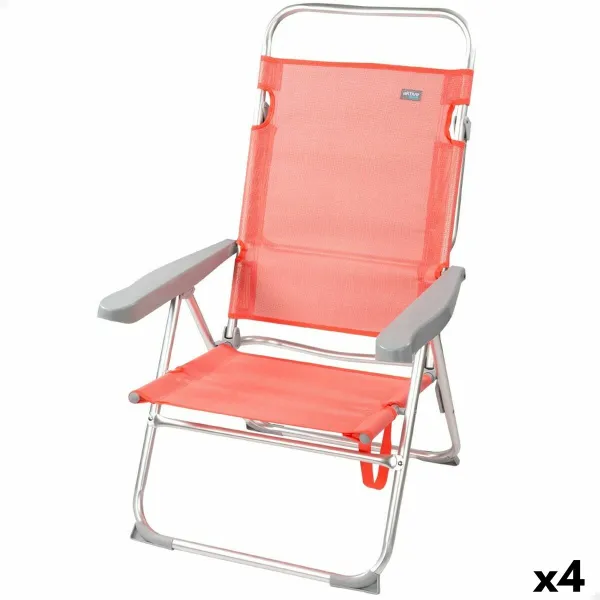 Saliekamais Krēsls Aktive Flamingo Korāļi 48 x 99 x 57 cm (4 gb.)
