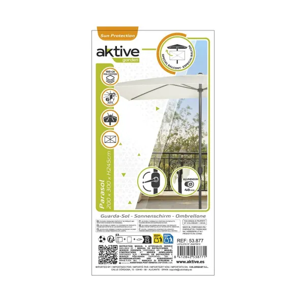 Umbrella Aktive Cream 300 x 245 x 200 cm