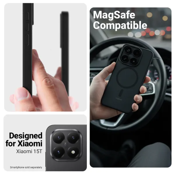 Crong Hybrid Matte Magnetic - Xiaomi 15T MagSafe Case (black)