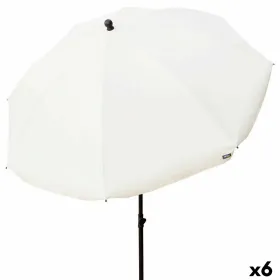 Пляжный зонт Aktive Бежевый 240 x 230 x 240 cm (6 штук)