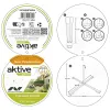 Pludmales saules sarga pamatne Aktive Balts Plastmasa Sūklis EPS 85 x 31 x 85 cm (4 gb.)