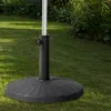 Pludmales saules sarga pamatne Aktive 10 kg Melns Tērauds Polirezīns 44,5 x 33 cm