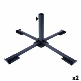 Rantavarjon alusta Aktive 86 x 34 x 86 cm Musta Metalli (2 osaa)