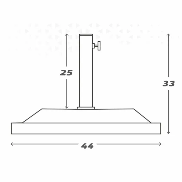 Основание для пляжного зонта Aktive Чёрный 44 x 44 cm 12 kg