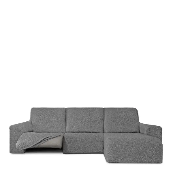 Right short arm chaise longue cover Eysa ROC Light grey 120 x 120 x 360 cm