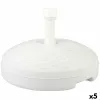 Base for beach umbrella Aktive White Plastic 45 x 30 x 45 cm (5 Units)