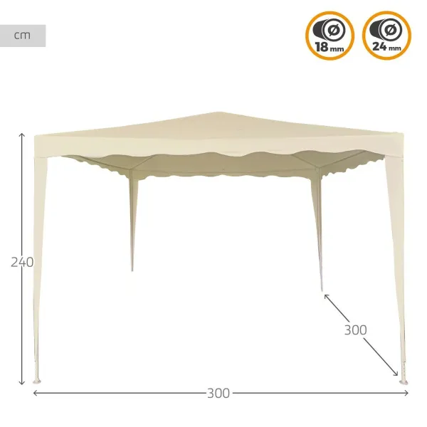 Huvimaja Aktive 300 x 240 x 300 cm Metalli Polyesteri Kerma
