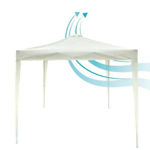 Gazebo Aktive Max-Air White 300 x 300 x 250 cm Cloth Steel