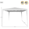 Pavėsinė Aktive 300 x 250 x 300 cm Plienas Balta Plastmasinis
