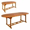 Expandable table Aktive Acacia Extendable Oval 200 x 100 x 74 cm