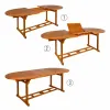 Expandable table Aktive Acacia Extendable Oval 200 x 100 x 74 cm