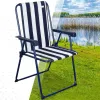 Folding Chair Aktive Striped White Navy Blue 43 x 85 x 47 cm (4 Units)