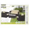 Aiamööbel Aktive Must Kreemikas 128 x 72 cm
