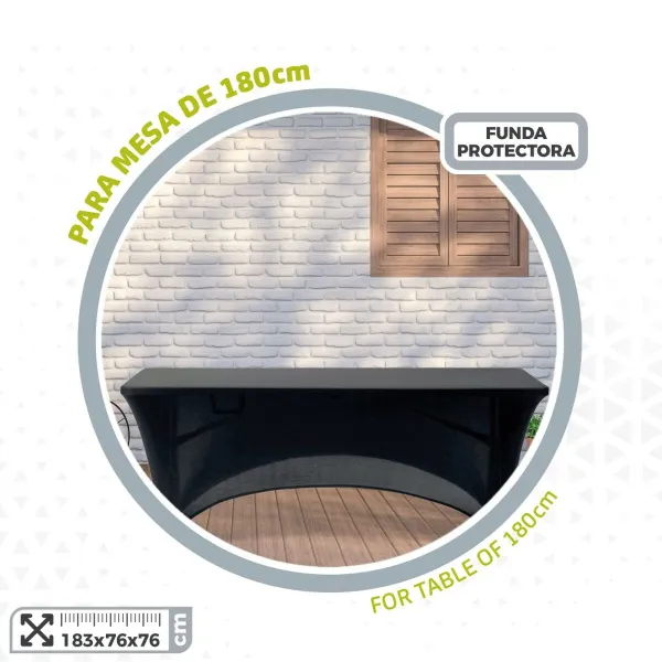 Aizsardzības Futlāris Aktive Melns 183 x 76 x 76 cm Galds Aksesuāri Automašīnu Ceļš (6 gb.)