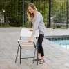 Folding Chair Lifetime Valkoinen 4 osaa 50 x 58 x 83 cm
