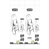 Folding Chair Lifetime Valkoinen 4 osaa 50 x 58 x 83 cm
