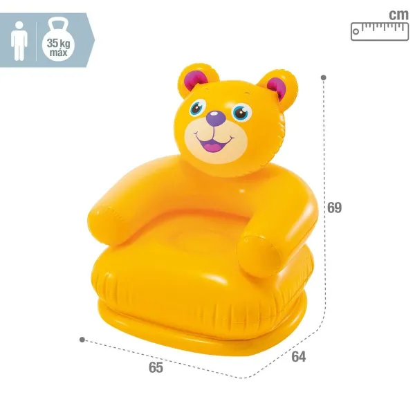 Piepūšamais baseina krēsls Intex HAPPY ANIMAL 66 x 79 x 64 cm