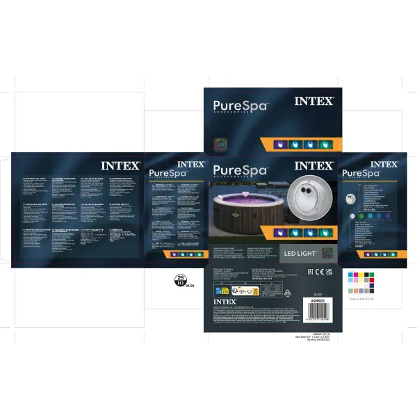 Свет бассейна Intex 28503 12 x 12 x 6,5 cm Разноцветный (8 штук)