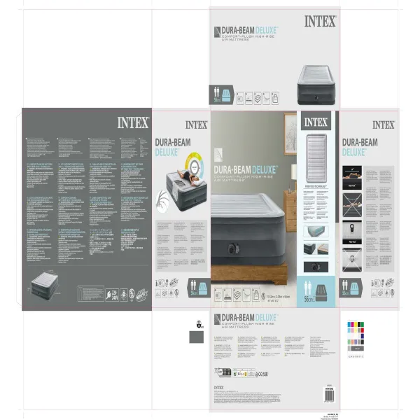 Inflatable Mattress Intex Fiber-Tech 152 x 56 x 203 cm