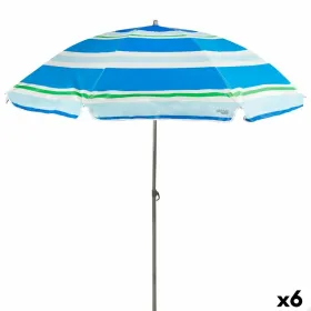 Зонтик Aktive Синий Красный Ø 200 cm 200 x 196 x 200 cm UV50 (6 штук)