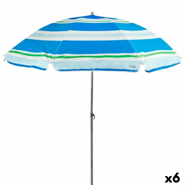 Aurinkovarjo Aktive Sininen Punainen Ø 200 cm 200 x 196 x 200 cm UV50 (6 osaa)