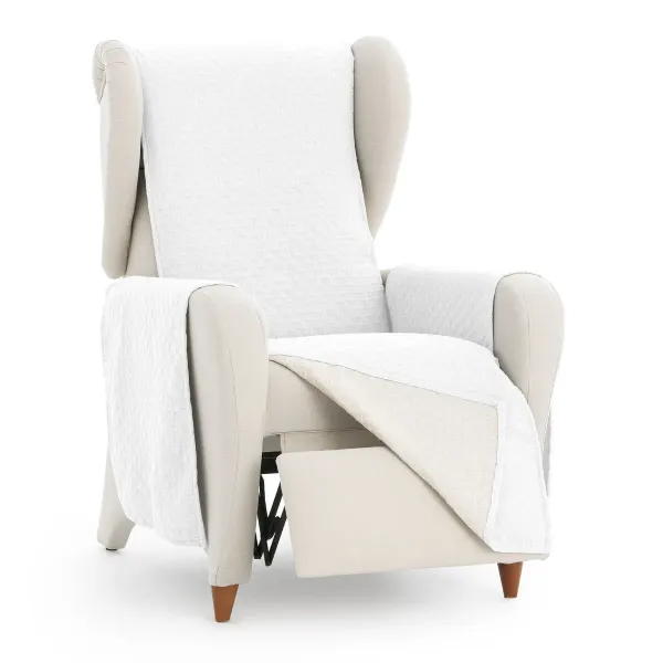 Armchair slipcovers Eysa SILVER White 100 x 110 x 55 cm Reversible