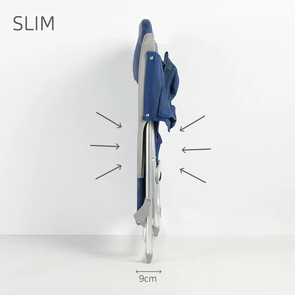 Rantatuoli Aktive Slim Taitettava Laivastonsininen 47 x 87 x 58 cm (2 osaa)