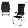 Пляжный стул Aktive Deluxe Складной Чёрный 49 x 123 x 67 cm (2 штук)