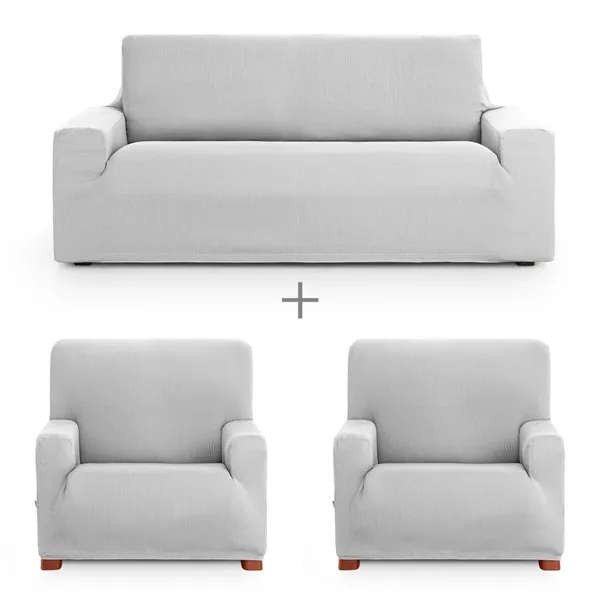 Sofa cover set Eysa ULISES Pearl Gray 3 Pieces