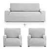 Sofa cover set Eysa ULISES Pearl Gray 3 Pieces