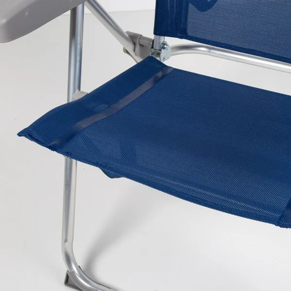 Paplūdimio kėdė Aktive Slim Sulankstomas Tamsiai mėlyna 47 x 107 x 66 cm (4 vnt.)