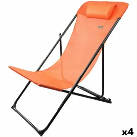 Лежащий лежак Aktive Оранжевый 53 x 87 x 78 cm (4 штук)