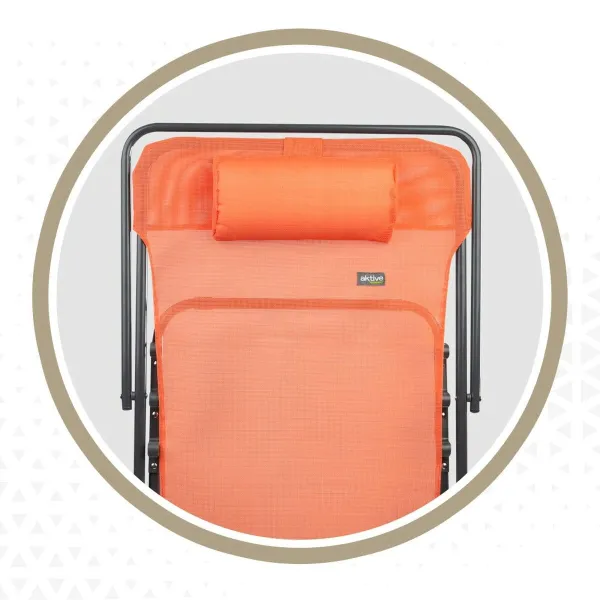 Kallistuva aurinkotuoli Aktive Oranssi 53 x 87 x 78 cm (4 osaa)
